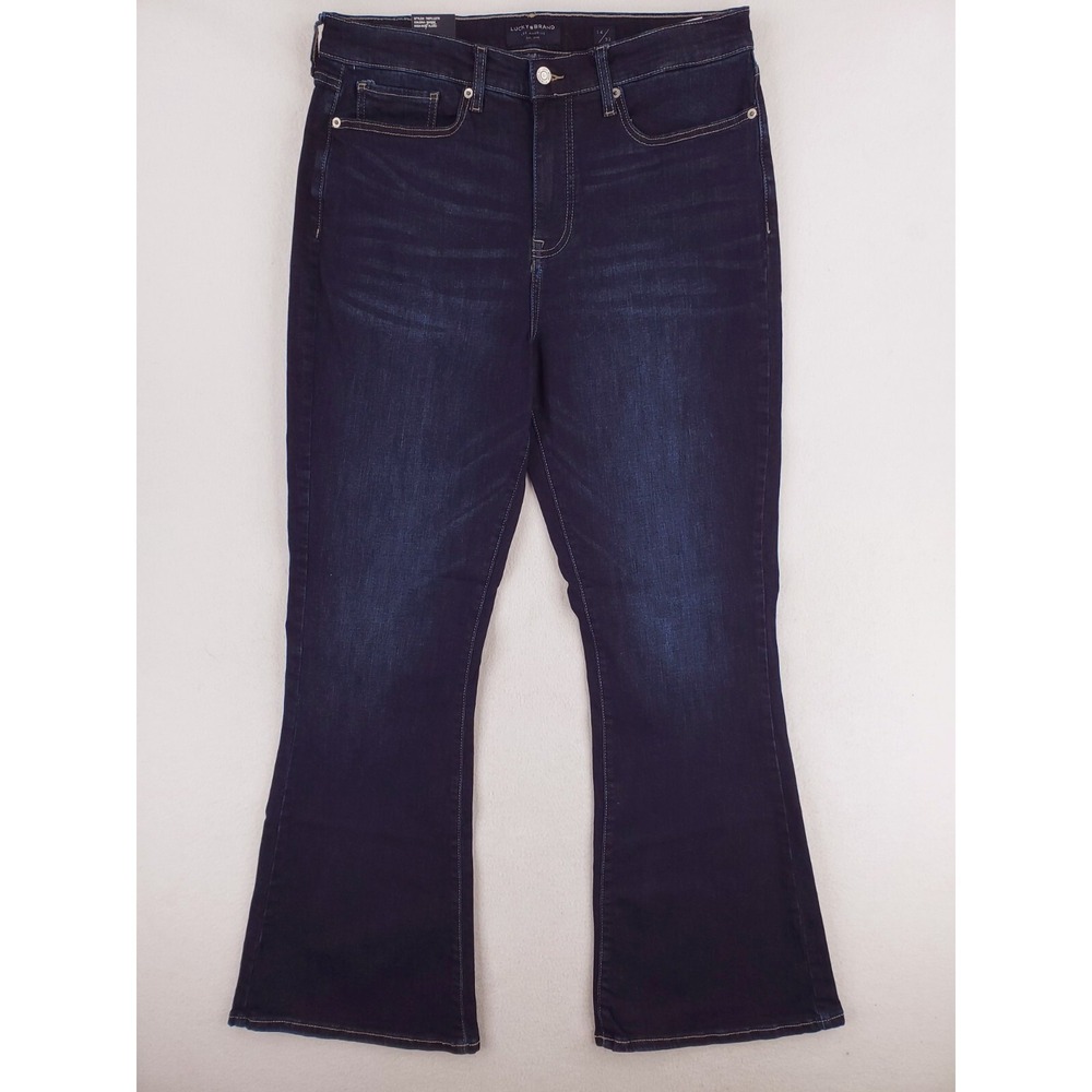 Lucky Brand Jeans Womens 14 Stevie‎ High Rise Flare Y2K BOHO Stretch Denim Dark